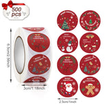 Christmas Gift 500Pcs Merry Christmas Stickers Animals Snowman Xmas Tree Decorative Stickers Wrapping Toys Gifts For Kids Label Christmas Tags