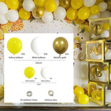 Christmas Gift White Chrome Gold Wedding Birthday Balloon Garland Arch Kit Bachelorette Engagements Anniversary Decoration Balloon Backdrop Diy