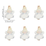 6pcs/lot Christmas Wood Clips santa snowman deer shape Christmas Party Photo Clips Clothespins New Year Decoration Photo Pegs