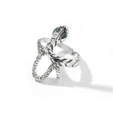 European American Vintage Punk Open Ring for Men Three-dimensional Cool Cobra Snake Ring Wholesale Jewelry