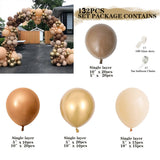 178Pcs/set Coffee Skin Color Balloons Brown Coffee Skin Balloon Arch Garland for Wedding Birthday Party Decor Supplies Baby Show