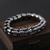 Christmas Gift Viking Ouroboros vintage punk bracelet for men stainless steel fashion Jewelry hippop street culture