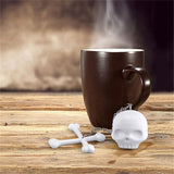 Cifeeo Skull Head Shape Silicone Tea Infuser Tea Strainer Reusable Cute Cartoon Model Tea Infuser Tea Brewing Tool Tea Strainer