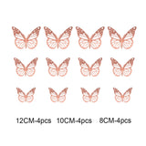 12PCs/Set 3D Hollow Decorative Butterfly Wall Stickers For Kids Rooms Home Decor Fridge Stickers DIY Party Wedding Butterflies