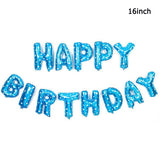 WEIGAO Blue One Foil Balloons Set First Birthday Decor One Year Old Number Balloons Baby Shower Boy 1st Birthday Decor Supplies