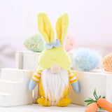 Cute Easter Long Ears Dolls Bunny No Face Doll Pink Yellow Green Blue Easter Decoration Ornaments Home Decor Gift For Children