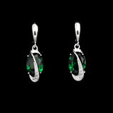 Back to school Cifeeo  Earrings Natural Green Cubic Zirconia White Classic Party Accessories For Women