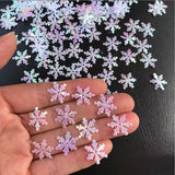 Christmas Gift 2cm Snowflakes 300pcs White Plastic Artificial Snow Christmas Tree Decoration For Home Party Table DIY Handmade Gift Crafts