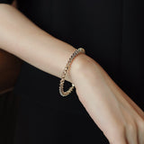 2022 New Classic Simple Copper Alloy Gold Jewelry Bracelets Korean Fashion Accessories Gothic Girl's Unusual Bracelets For Woman