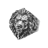 Christmas Gift Retro Lion Domineering Ring Prairie King Men's Alloy Ring Exaggerated Ring Jewelry Gift Adjustable Opening