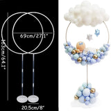 2Sets Adult kids birthday party Balloon column stand Wedding arch decoration Baby shower 100pcs Latex globos for Number ballons