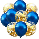 Cifeeo  10Pcs Star Confetti Balloon Metallic Confetti Latex Transparent Ballon Baby Shower Birthday Party Wedding Decoration Ball Globos