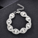 Graduation Gift  2023 New Fashion Elegant Bright Women Lady Rhinestone Crystal Metal Chain Bracelet Bangle Wedding Jewelry Christmas Gift