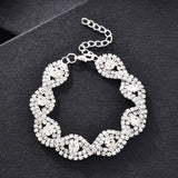 Graduation Gift  2020 New Fashion Elegant Bright Women Lady Rhinestone Crystal Metal Chain Bracelet Bangle Wedding Jewelry Christmas Gift