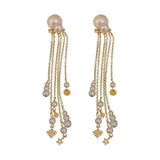 Back to school New Arrival Fashion Drop Earrings Pearl Trendy Water Drop Women Dangle Earrings Long Tassle Female Jewelry