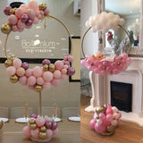 Wedding arch plastic round ring arch stand artificial flower balloons decor birthday party wedding decoration flower stand frame