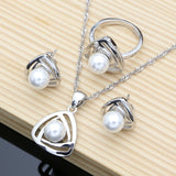 Back to school Cifeeo  Freshwater With Beads  Jewelry Sets Wedding Decoration For Women Earrings/Pendant/Ring/Necklace Set