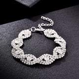 Graduation Gift  2020 New Fashion Elegant Bright Women Lady Rhinestone Crystal Metal Chain Bracelet Bangle Wedding Jewelry Christmas Gift