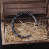 New Arrival Iron color Vikings Bangle with wooden