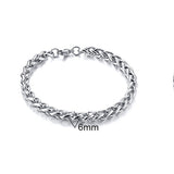 Christmas Gift MEN'S JEWELRY 3 TO 8MM WIDE STAINLESS STEEL WHEAT CHAIN BRACELET 7.48 TO 9 INCHES LOBSTER CLASP