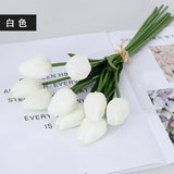 10pcs/set Hot Sale Artificial Flower Tulip Calla Lily Simulation PU Fake Flower Wedding Decoration Party Hotel Home Decor Plants