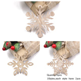 Christmas Gift 6PCS/Lot Vintage Christmas Snowflakes Wooden Pendants Ornaments Wood Craft  Kids Toys Christmas Decorations Tree Ornaments Gifts