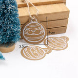 50PCS  DIY Kraft Tags Merry Christmas Labels Gift Wrapping Paper Hang Tags Santa Claus Paper Cards Christmas Party Supplies