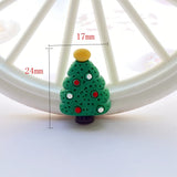 12Pcs New Cute Christmas Series Flat Back Cabochon Scrapbooking Hair Bow Center Embellishments DIY Accessories F85