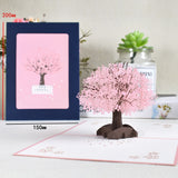 3D Pop-Up Cards Flowers Birthday Card Anniversary Gifts Postcard Maple Cherry Tree Wedding Invitations Greeting Cards