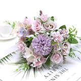 A Bunch of Beautiful Artificial Peony Roses Silk Flowers DIY Home Garden Party Wedding Decoration Home Decore  Living Room