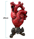 Hot Heart Shape Vase Resin Flower Pot Home Decoration Realistic Heart Statue Vase Sculpture Ornament Office Living Room Decor
