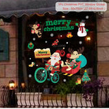 Christmas Window Stickers 2022 Christmas Decorations for Home Merry Christmas Ornament Xmas Navidad Noel Gifts Kid New Year 2023