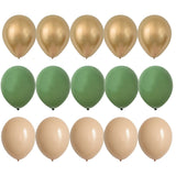 Christmas Gift 15/20pcs 10inch Balloon Kit Avocado Green White Gold Confetti Balls Birthday Wedding Jungle Party DIY Decoration Home Supplies