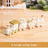 Wooden Little Train Marry Christmas Decoration for Home Christmas Ornaments Navidad Noel Xmas Gifts 2022 Happy New Year 2023