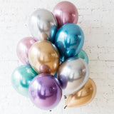 10pcs Long New Glossy Metal Pearl Latex Balloons Thick Chrome Metallic Colors Inflatable Air Balls Globos Birthday Party Decor