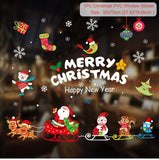 Christmas Window Stickers 2022 Christmas Decorations for Home Merry Christmas Ornament Xmas Navidad Noel Gifts Kid New Year 2023