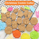 Christmas Gift Christmas Cookie Plunger Cutters Fondant Cake Mold Biscuit Sugarcraft Cake Decorating Tools