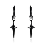 Christmas Gift SINGLE SILVER COLOR DAGGER EARRING MEN STAINLESS STEEL SWORD HUGGIE HOOPS EARRINGS COOL FASHION ROCK TATTOO MEN JEWELRY