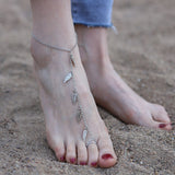 2022 NEW Summer Fishbone Gold Color Anklets Fashion Ankle Foot Jewelry Leg Chain on Foot for Women Gifts