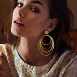 Cifeeo Fashion Statement Earrings 2023 Big Geometric Round Earrings For Women Hanging Dangle Earrings Drop Earing Modern Female Jewelry