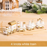 Wooden Little Train Marry Christmas Decoration for Home Christmas Ornaments Navidad Noel Xmas Gifts 2022 Happy New Year 2023