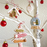 1PC Christmas Cookie Cutter Biscuit Mold Xmas Theme Signpost Christmas House Gingerbread House Crystal Ball Mould Baking Tools