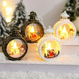 New Santa Claus Snowman Led Wind Lamp New Year  Navidad Merry Christmas Table Decorations for Home House Xmas Gift