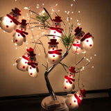 Mini Wooden House String Lights Christmas Tree Hanging Ornaments Warm White House Shape Fairy Light Noel 2022 xmas party decor