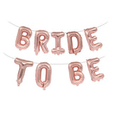 Cifeeo  Rose Gold BRIDE TO BE Letter Foil Balloons Wedding Decorations Baby Shower Valentine's Day Bride Helium Balloon Decor Supplies