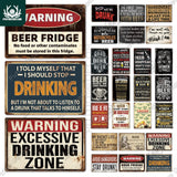 Putuo Decor Drink Vintage Metal Plaque Tin Sign Funny Beer Drinker Wine Lover for Bar Pub Club Kitchen Home Man Cave Wall Decor