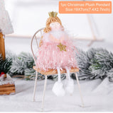 PATIMATE Christmas Angel Plush Doll Pendant Christmas Tree Ornament Christmas Decoration for Home Xmas Gifts Noel Navidad