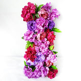 Luxury Wedding Road Cited Flowers Silk Rose Peony Hydrangea DIY Arched Door Flower Row Window T Station Wedding Decoration 50cm