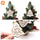 Christmas Gift New!6PCS/Lot Multi European White Wooden Pendants Ornaments Hanging Gifts For Wedding&Christmas Party Decorations Tree Ornaments