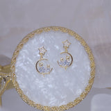 Cute Little Cat Shine Women Earring Bling  Stud Earring Daily Anniversary Star Jewelry Pendant